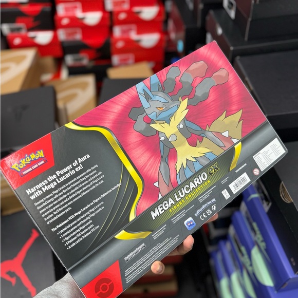 Pokemon Mega Lucario GX Collector Box - Blue, Yellow, Red - Picture 2 of 2